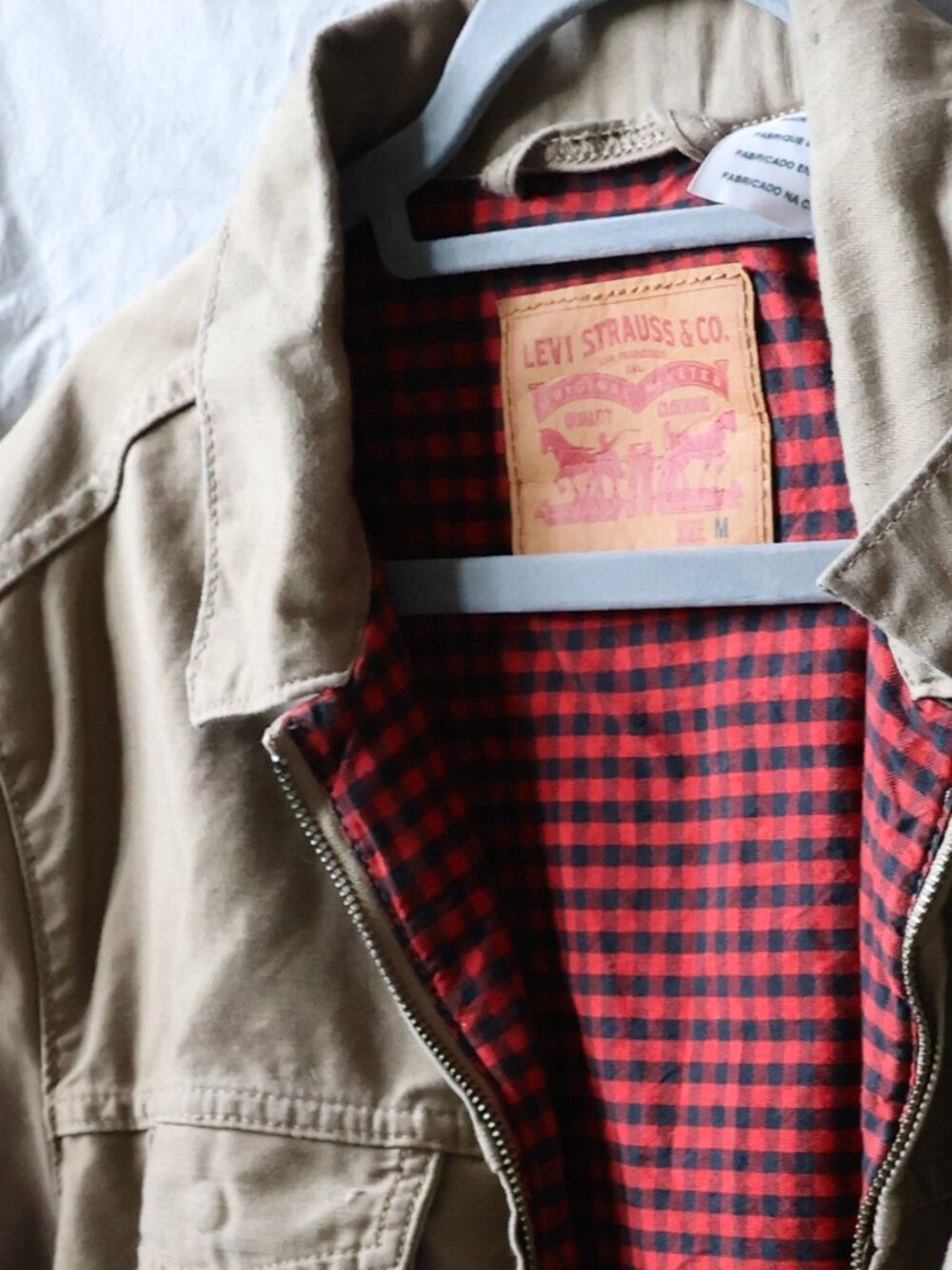Levi's Men's Khaki and Tan Jacket Medium